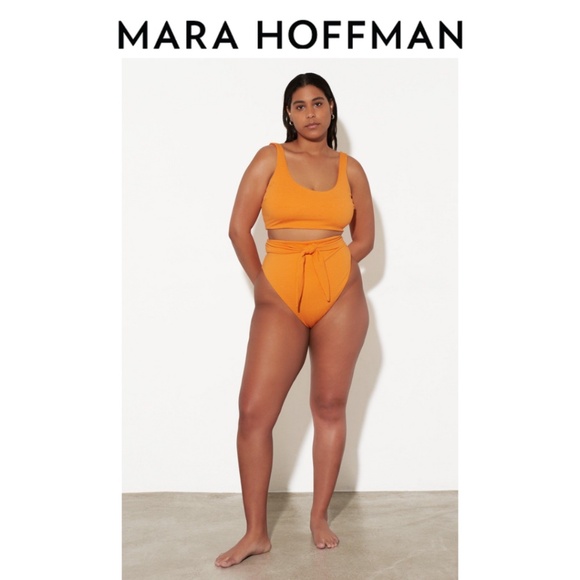 Mara Hoffman Lira Ribbed Bikini Top - Picture 1 of 8